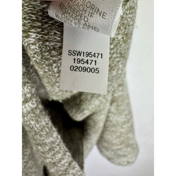 J Jill Pure Jill Tunic Top Oversized Sz Medium Marled Green Knit Side Slits - Picture 8 of 11